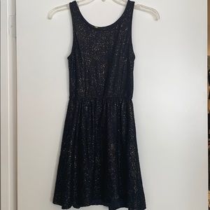 Blue with Gold Speckled Tank Dress